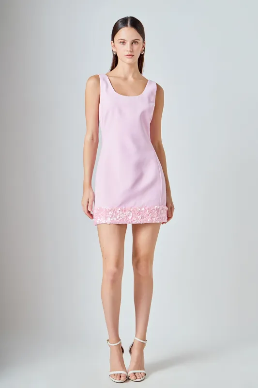 Sequin Mixed Media Mini Dress sold by Endless Rose