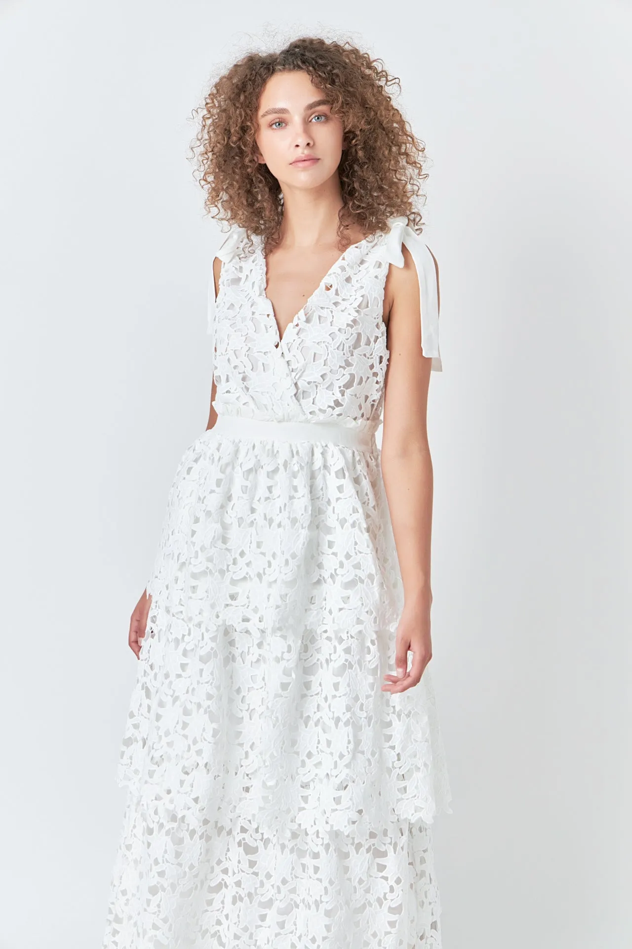 Shoulder Strap Detailed Tiered Maxi Dress sold by Endless Rose product image thumbnail 5