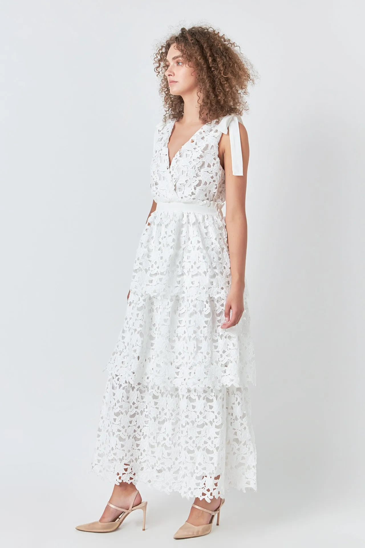 Shoulder Strap Detailed Tiered Maxi Dress sold by Endless Rose product image thumbnail 3