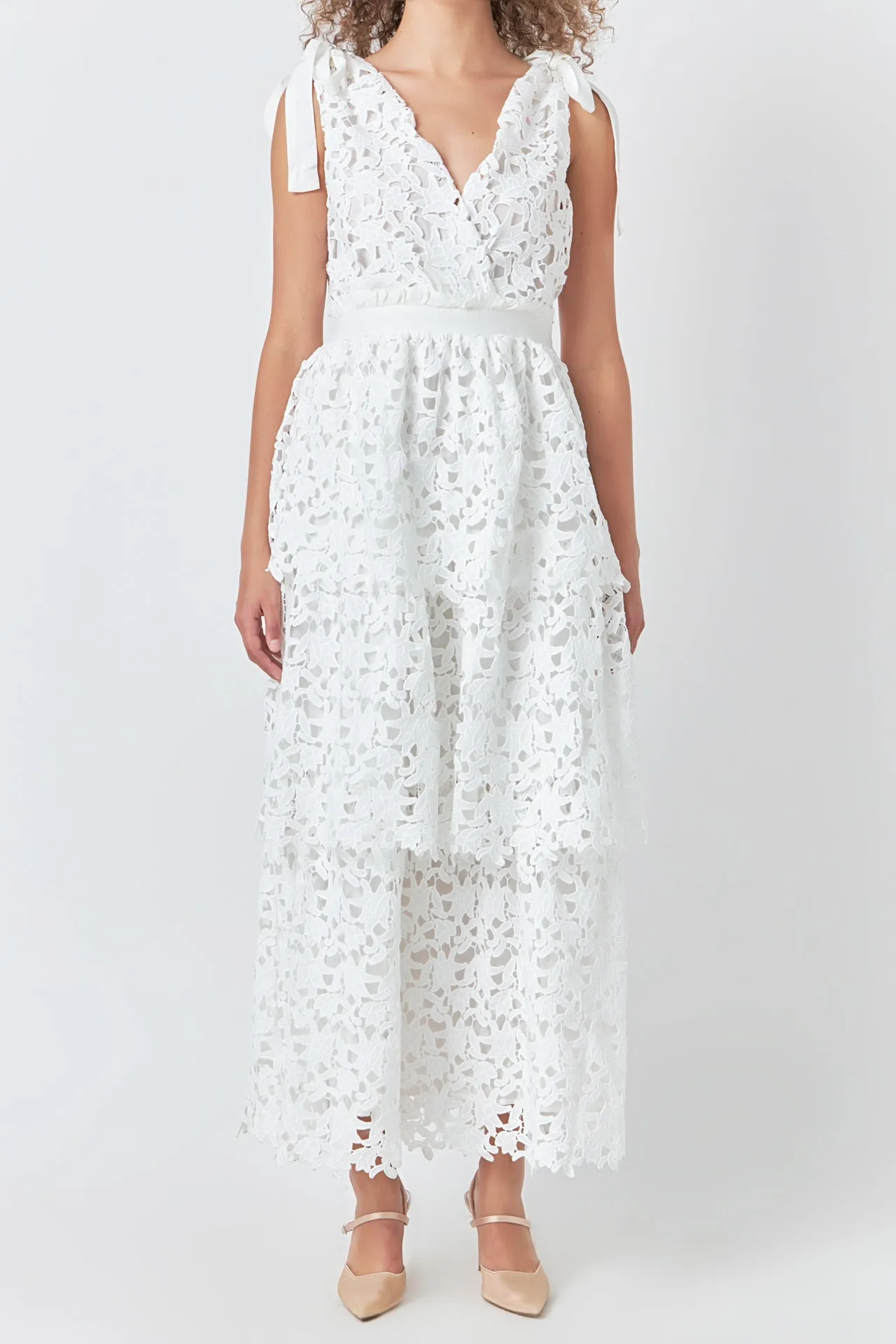 Shoulder Strap Detailed Tiered Maxi Dress sold by Endless Rose product image thumbnail 2