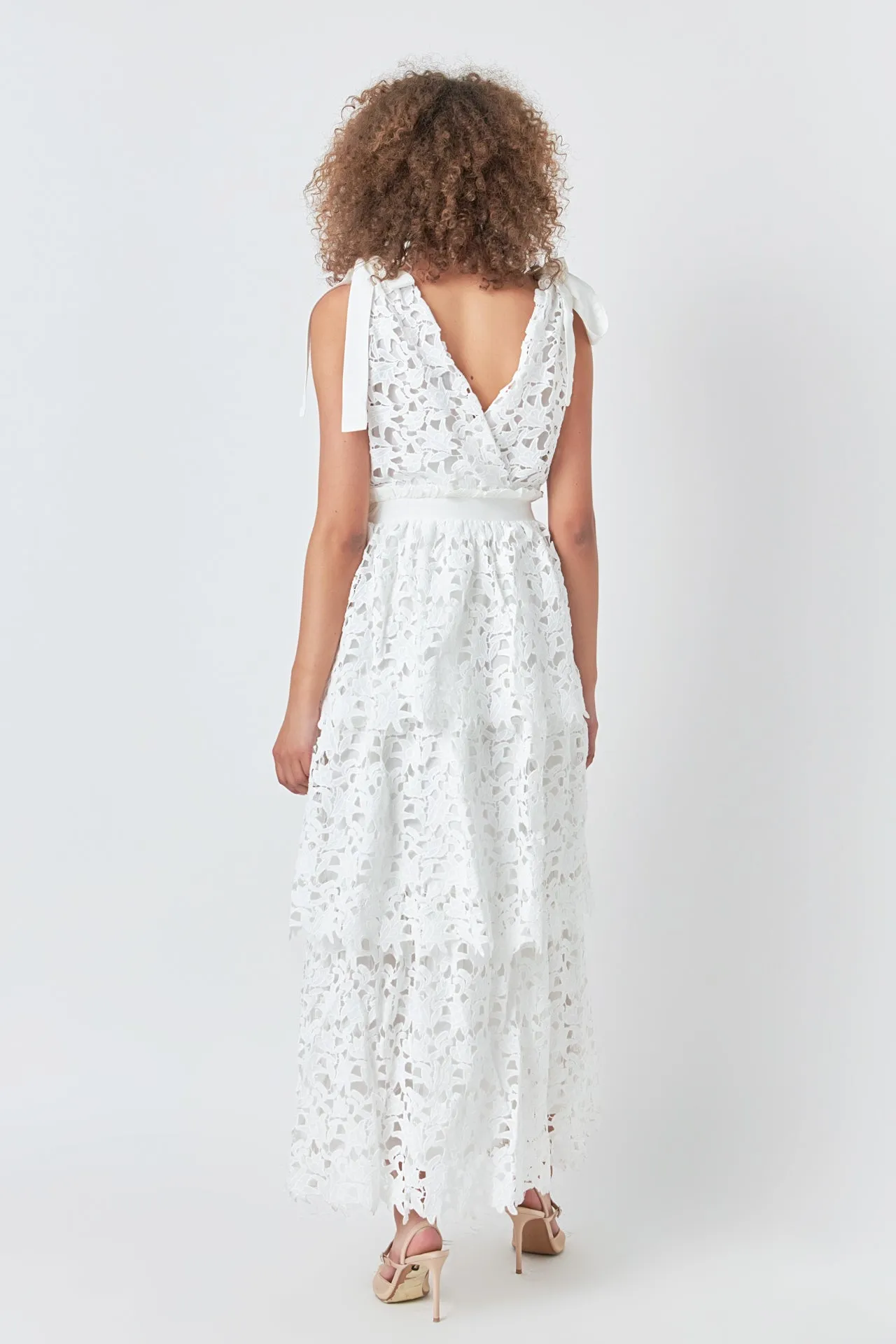 Shoulder Strap Detailed Tiered Maxi Dress sold by Endless Rose product image thumbnail 4