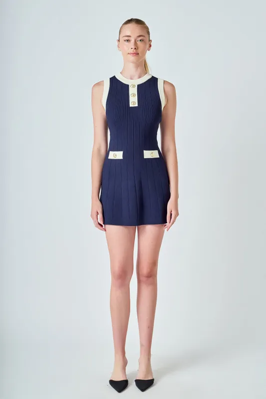 Contrast Knit Mini Dress sold by Endless Rose