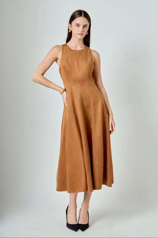Faux Suede Midi Dress sold by Endless Rose