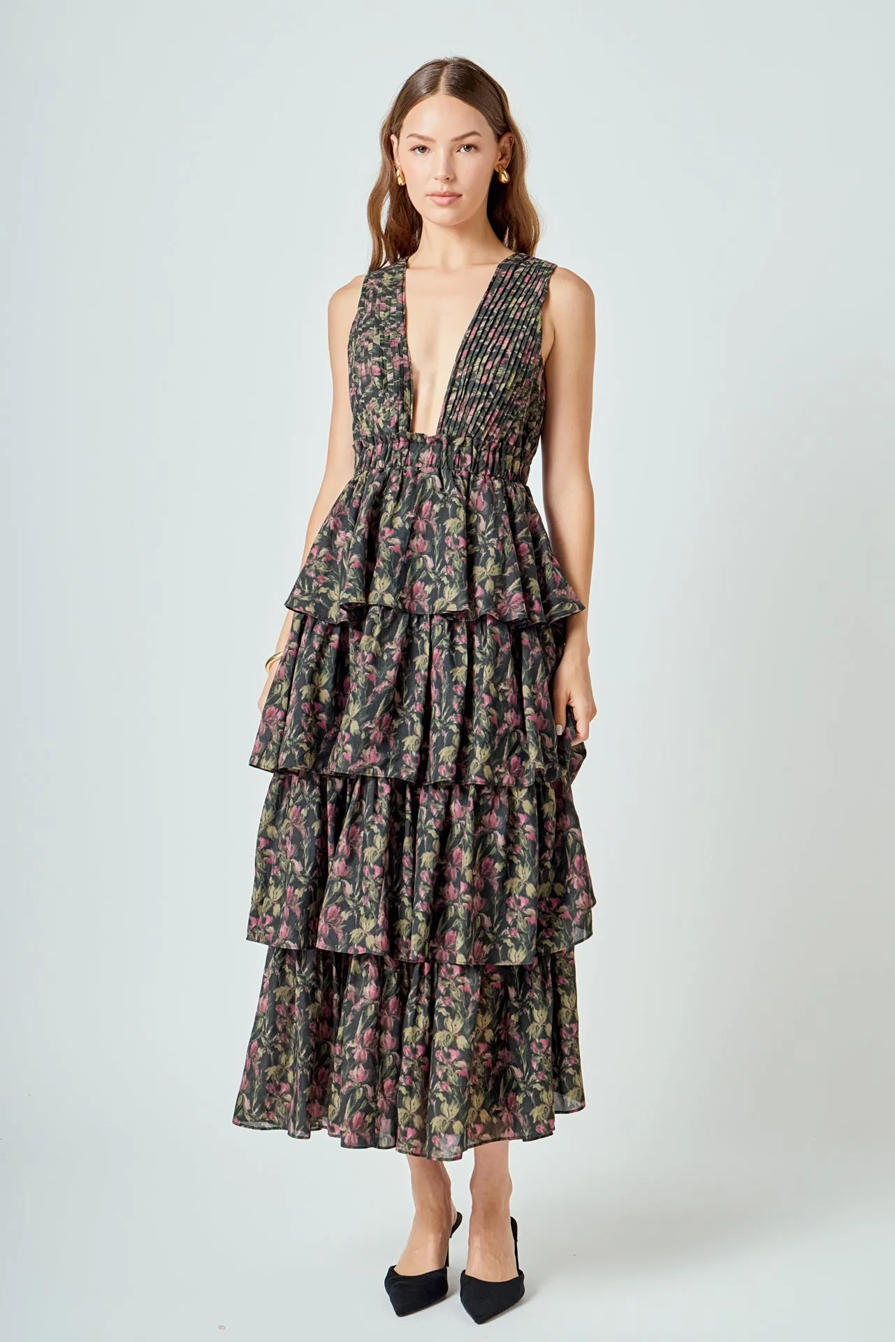 Floral Tiered Maxi Dress sold by Endless Rose