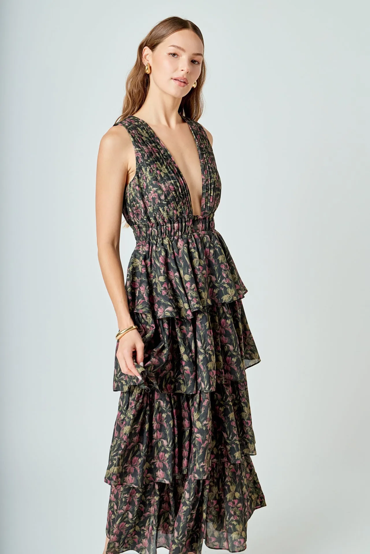 Floral Tiered Maxi Dress sold by Endless Rose product image thumbnail 5
