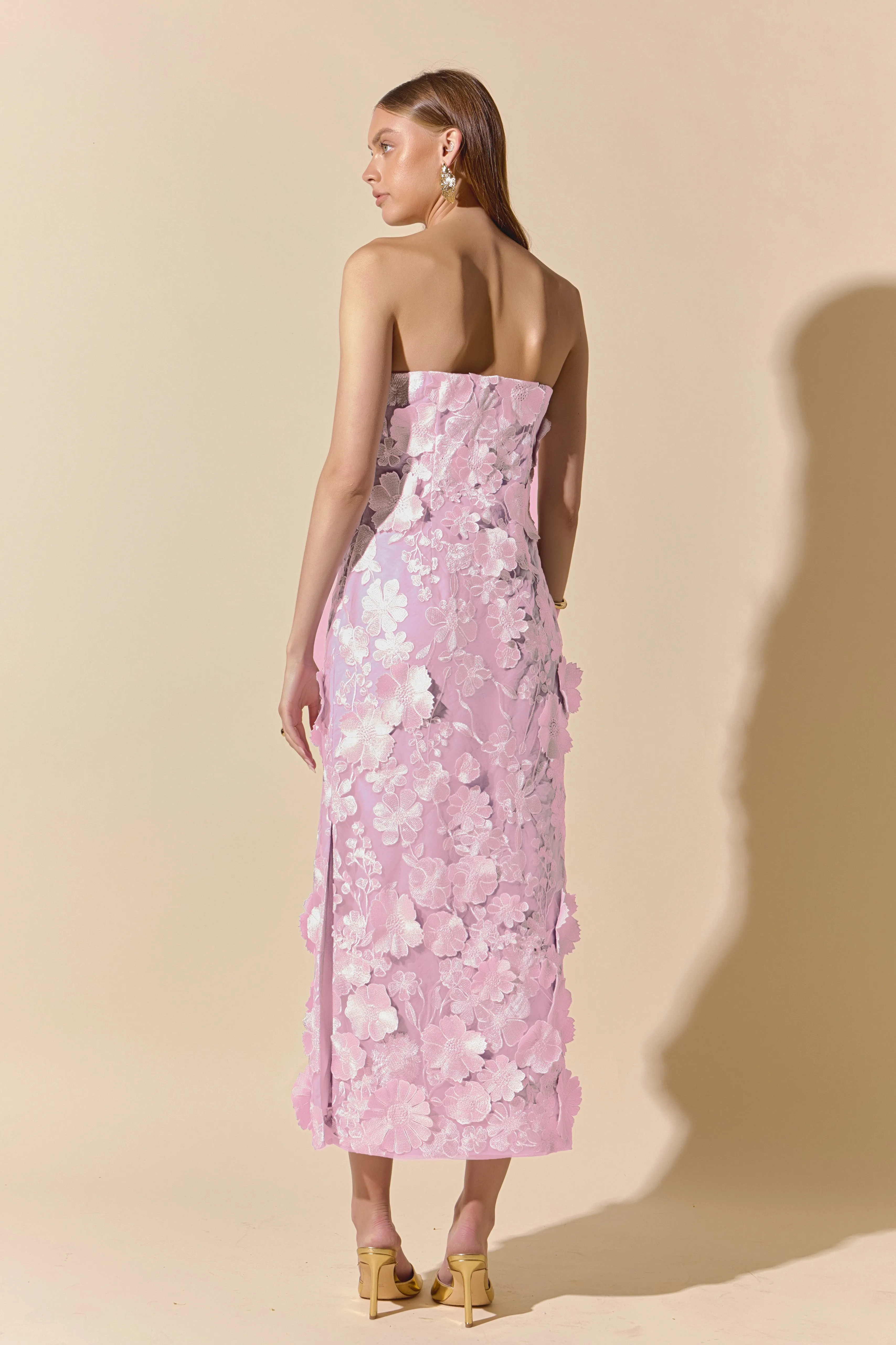 Strapless 3D applique Midi Dress sold by Endless Rose product image thumbnail 4
