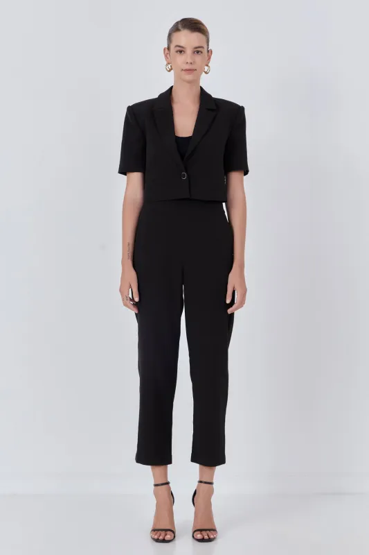 Cropped Short Sleeve Blazer sold by Endless Rose