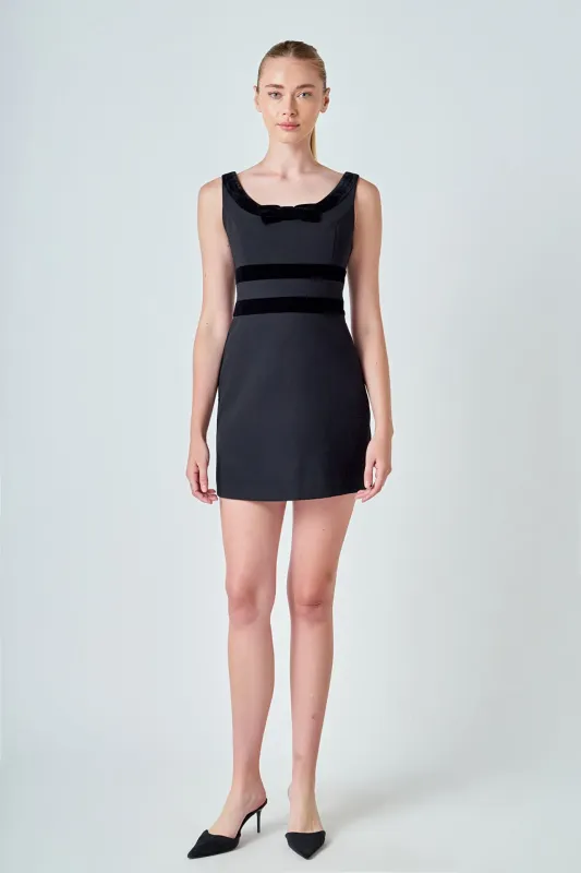 Velvet Bow Mini Dress sold by Endless Rose