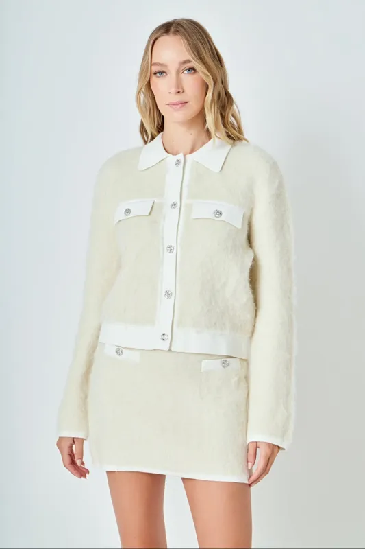 Collared Button Up Cardigan sold by Endless Rose