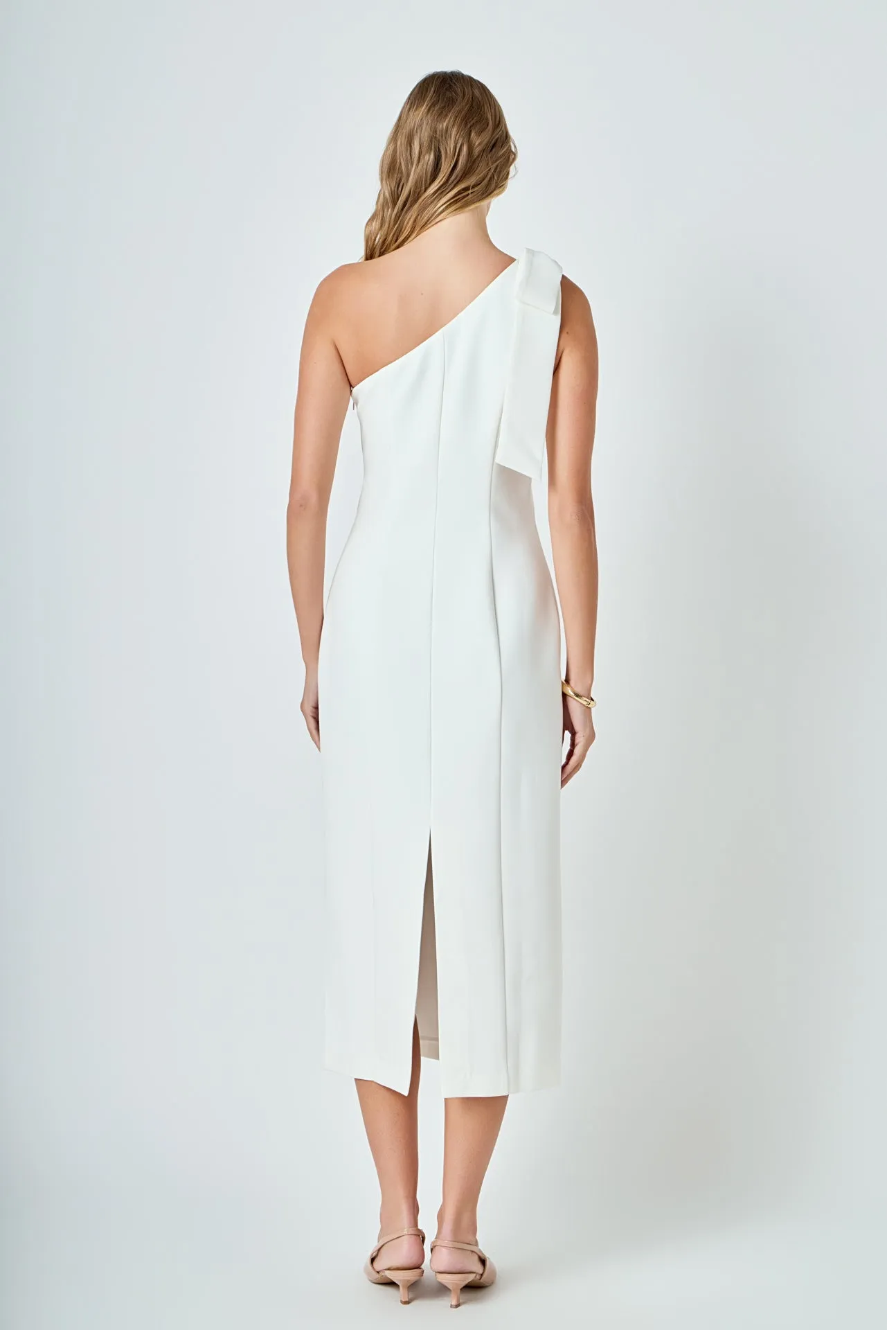 One Shoulder Bow Accent Midi Dress sold by Endless Rose product image thumbnail 4
