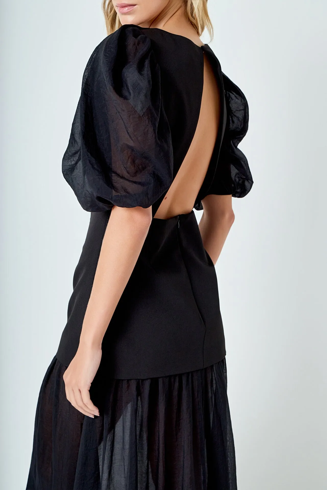 Mixed Media Drop Waist Maxi Dress sold by Endless Rose product image thumbnail 2