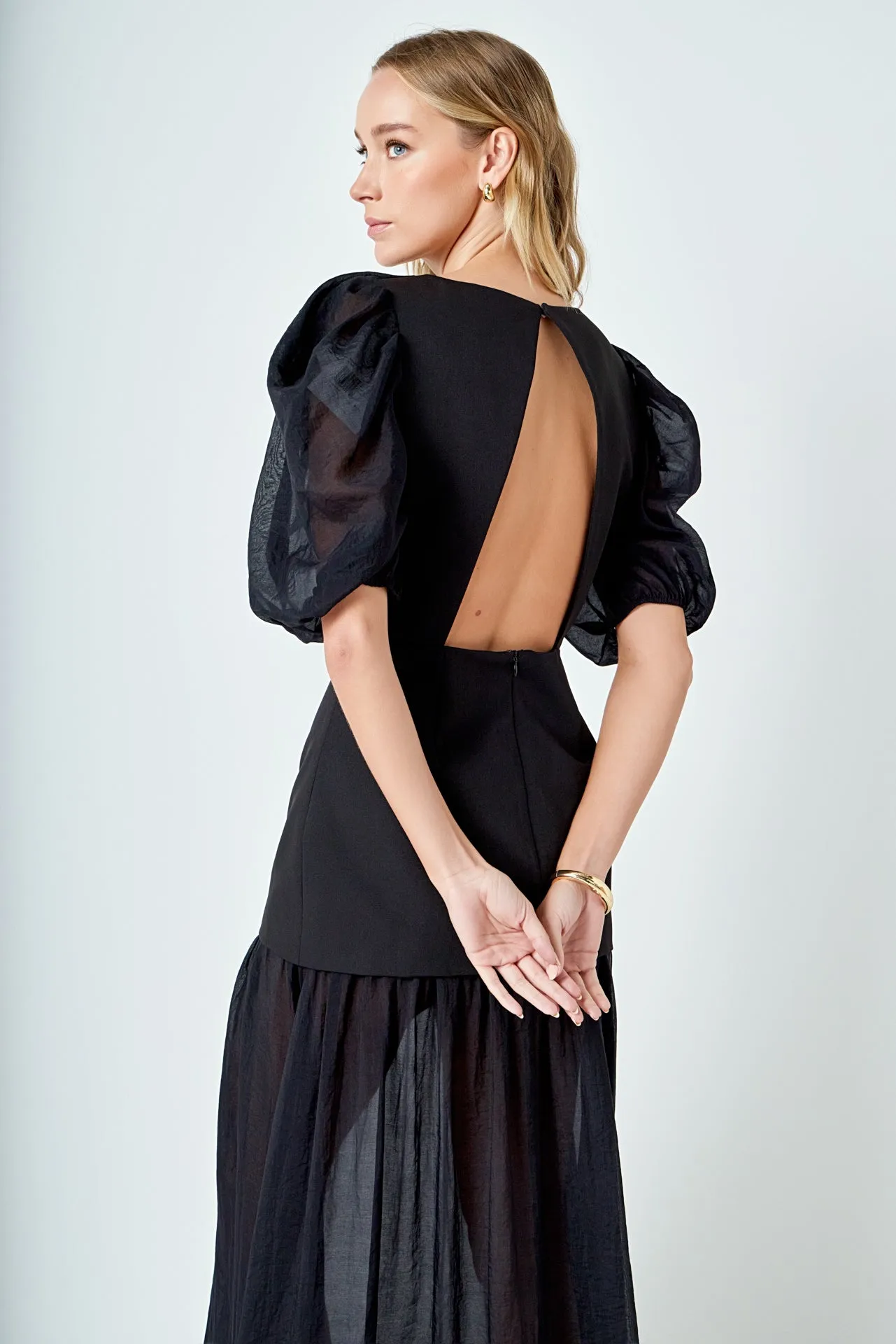 Mixed Media Drop Waist Maxi Dress sold by Endless Rose product image thumbnail 5