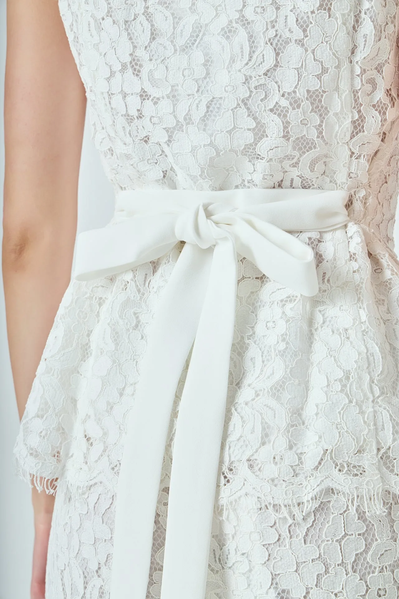 Lace Sleeveless Long Top With Belt sold by Endless Rose product image thumbnail 2