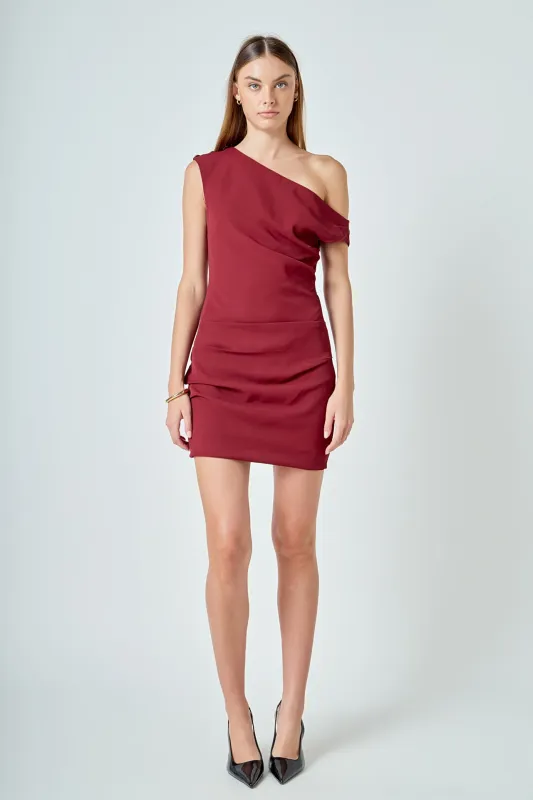 One Shoulder Accent Mini Dress sold by Endless Rose
