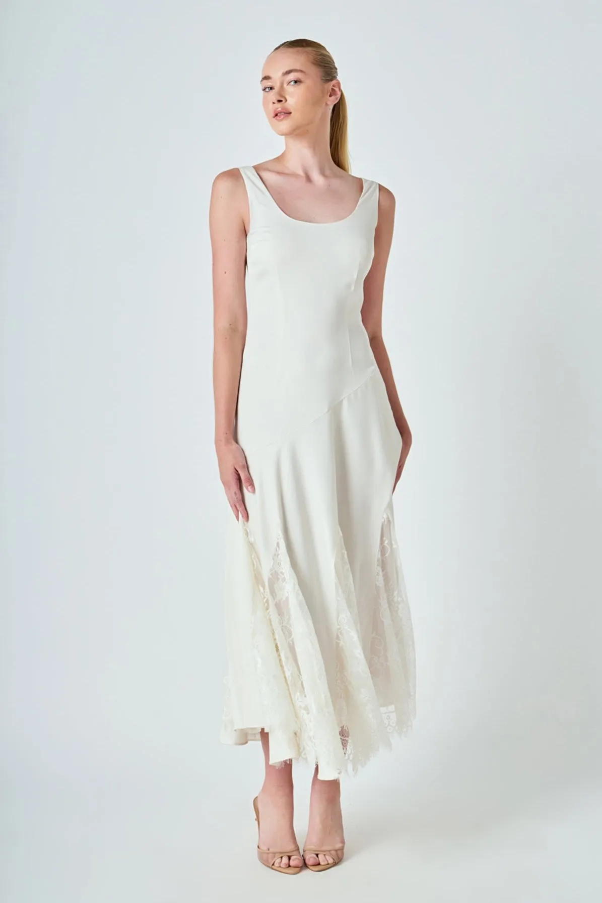 Lace Satin Maxi Dress sold by Endless Rose