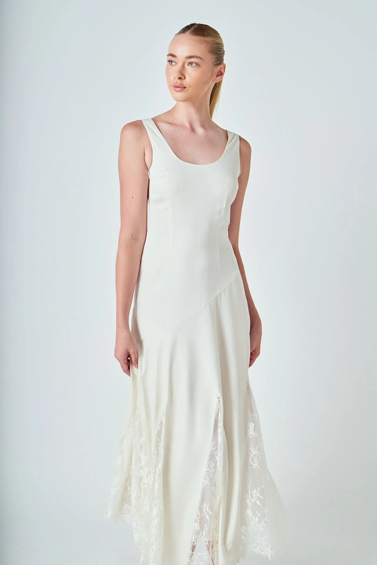 Lace Satin Maxi Dress sold by Endless Rose product image thumbnail 5