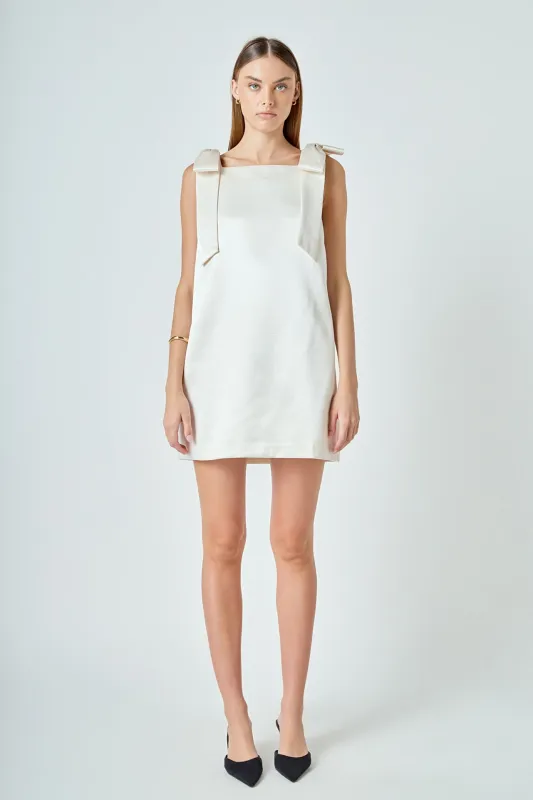 Velvet Satin Bow Mini Dress sold by Endless Rose