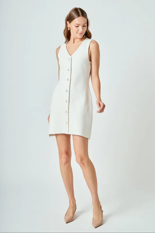 V-Neck A-Line Mini Dress sold by Endless Rose