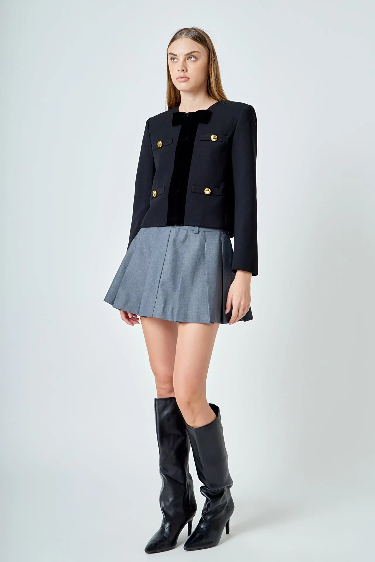 Velvet Contrast Jacket sold by Endless Rose product image thumbnail 3