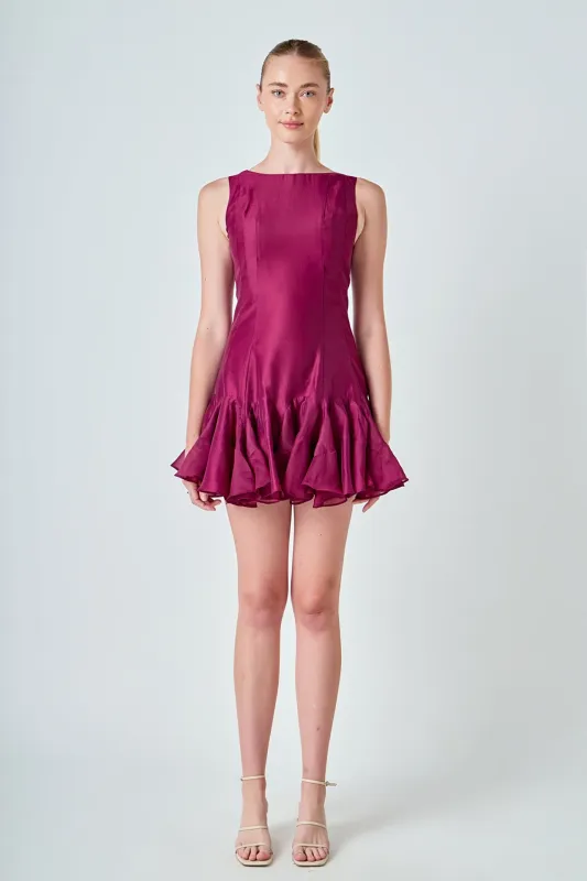 Godet Sleeveless Mini Dress made by Endless Rose