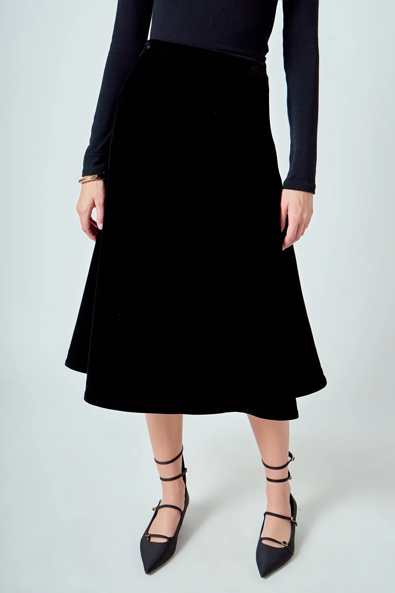 Velvet Circle Midi Skirt sold by Endless Rose product image thumbnail 5
