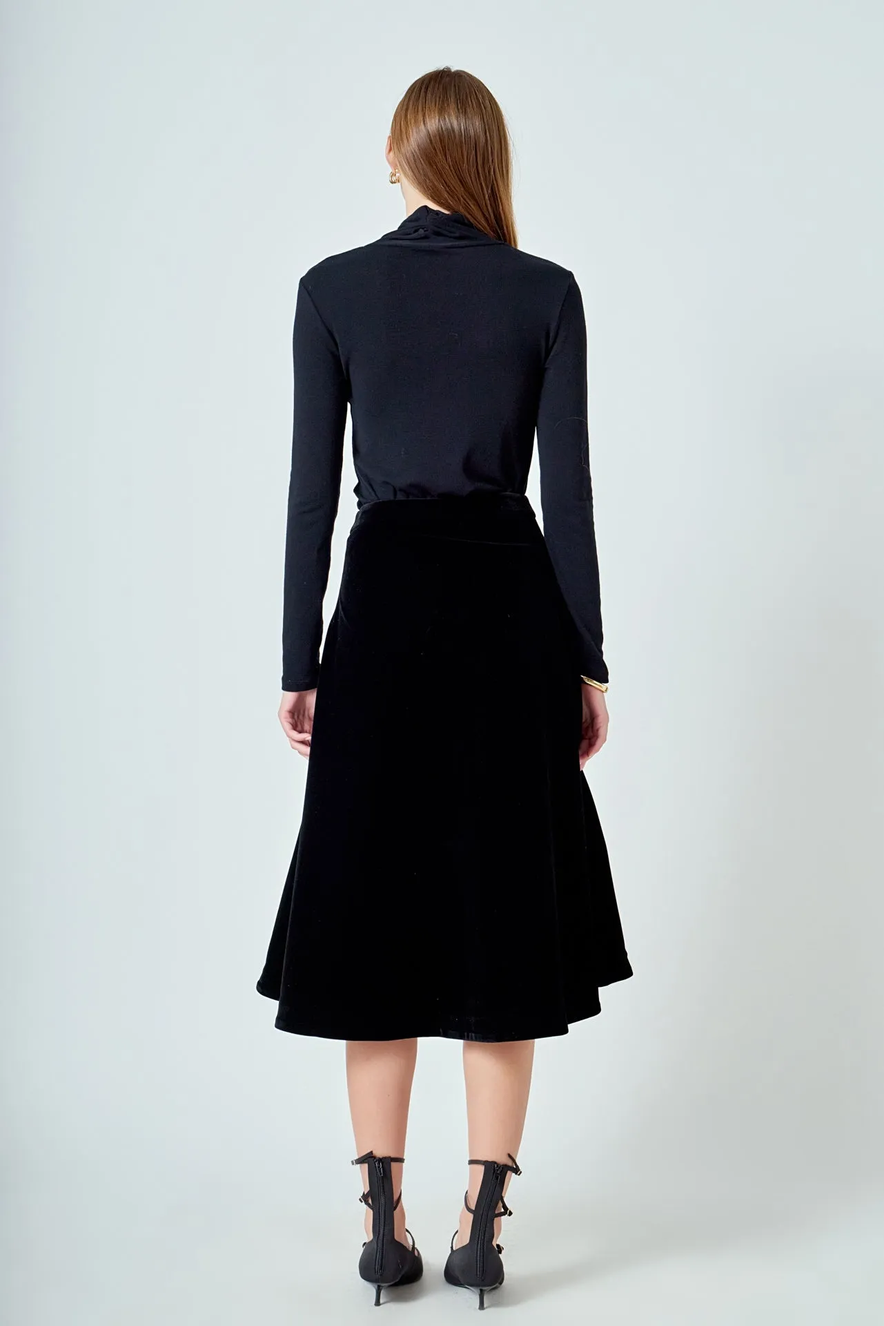 Velvet Circle Midi Skirt sold by Endless Rose product image thumbnail 4