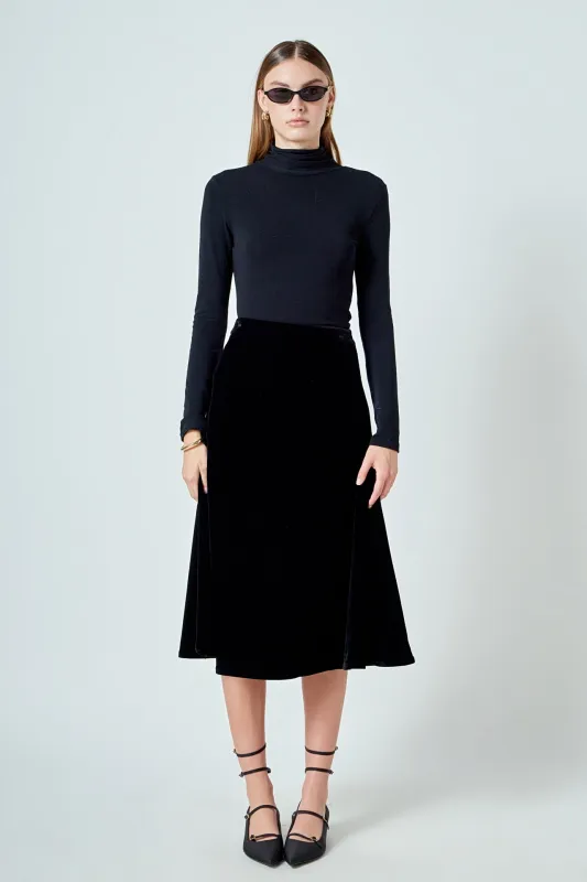 Velvet Circle Midi Skirt sold by Endless Rose