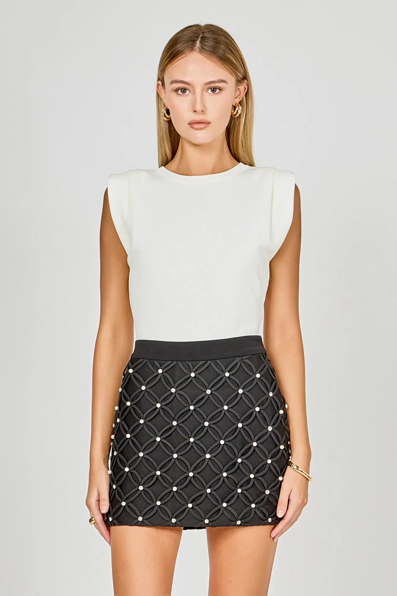 Knit Pleated Shoulder Top sold by Endless Rose product image thumbnail 5