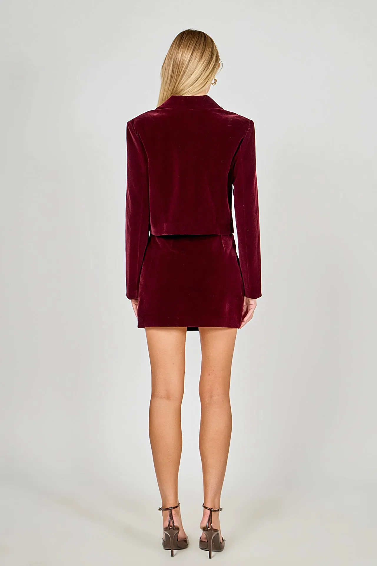 Velvet Jeweled Button Mini Skirt sold by Endless Rose product image thumbnail 4