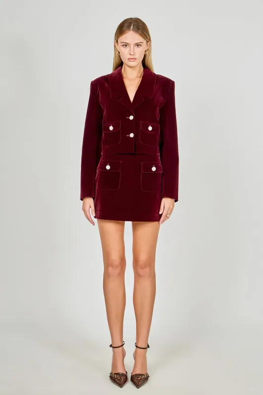 Cropped Collared Blazer sold by Endless Rose