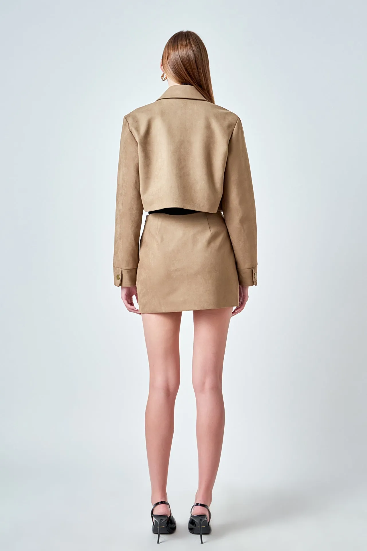 Faux Suede Pocketed Mini Skirt sold by Endless Rose product image thumbnail 4