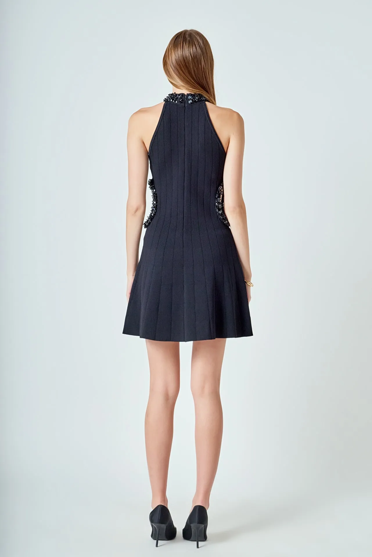 Beaded Knit Cut out Mini Dress sold by Endless Rose product image thumbnail 4