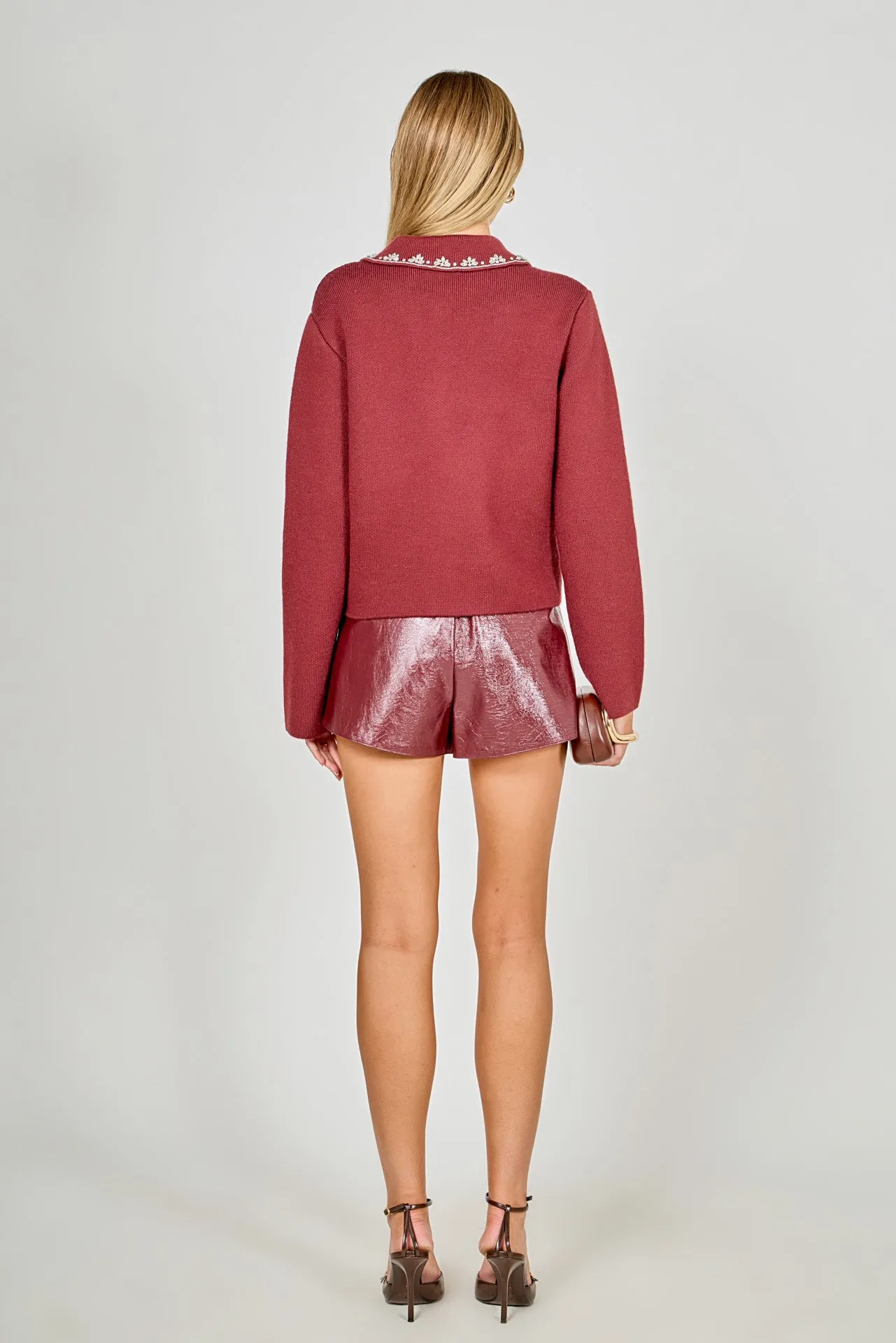 Arden Embellished Collar Button Up Cardigan sold by Endless Rose product image thumbnail 4