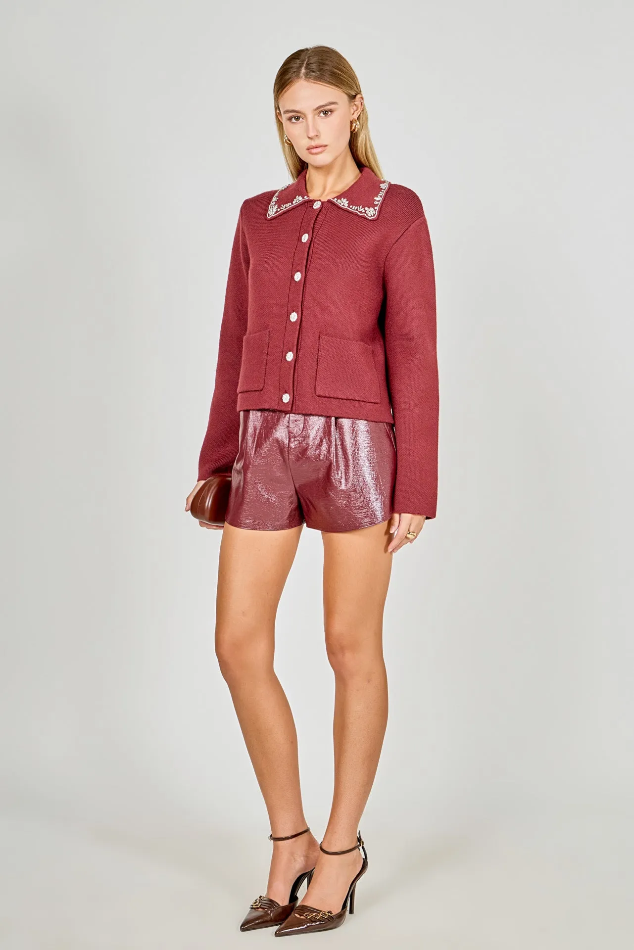 Arden Embellished Collar Button Up Cardigan sold by Endless Rose product image thumbnail 3