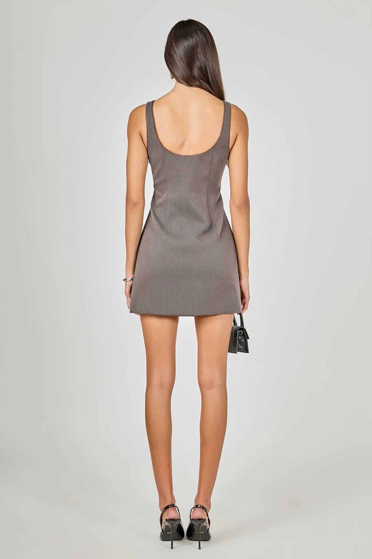 Lace Trim Mini Dress sold by Endless Rose product image thumbnail 4