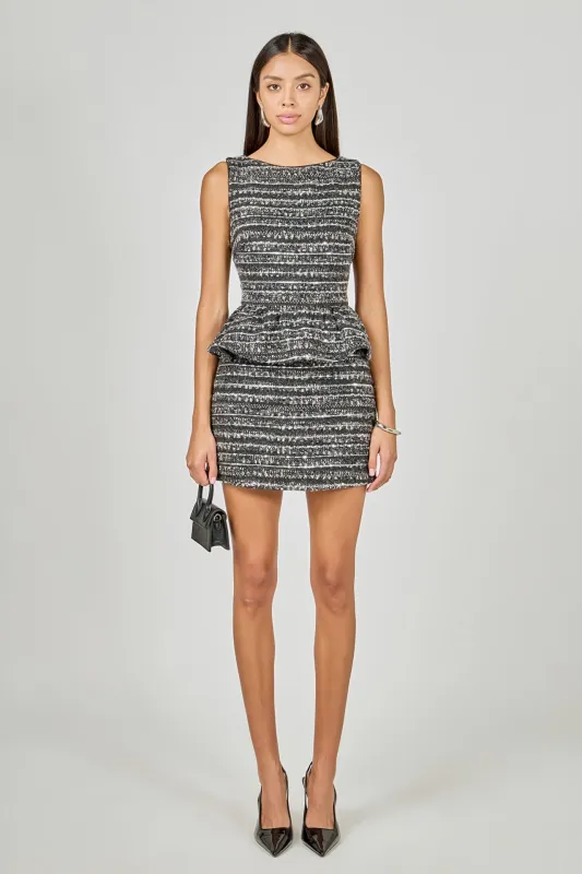 Sequin Textured Peplum Top sold by Endless Rose