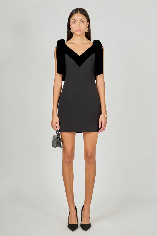 Velvet Detail Mini Dress sold by Endless Rose