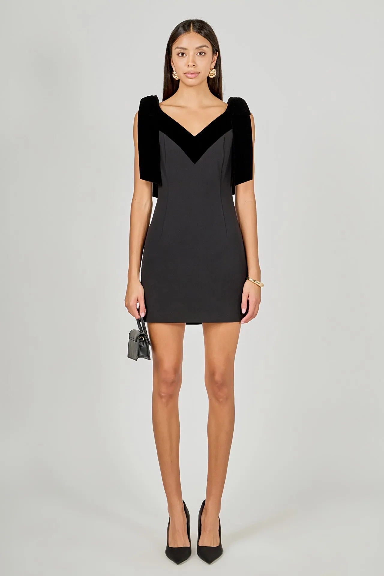 Velvet Detail Mini Dress sold by Endless Rose