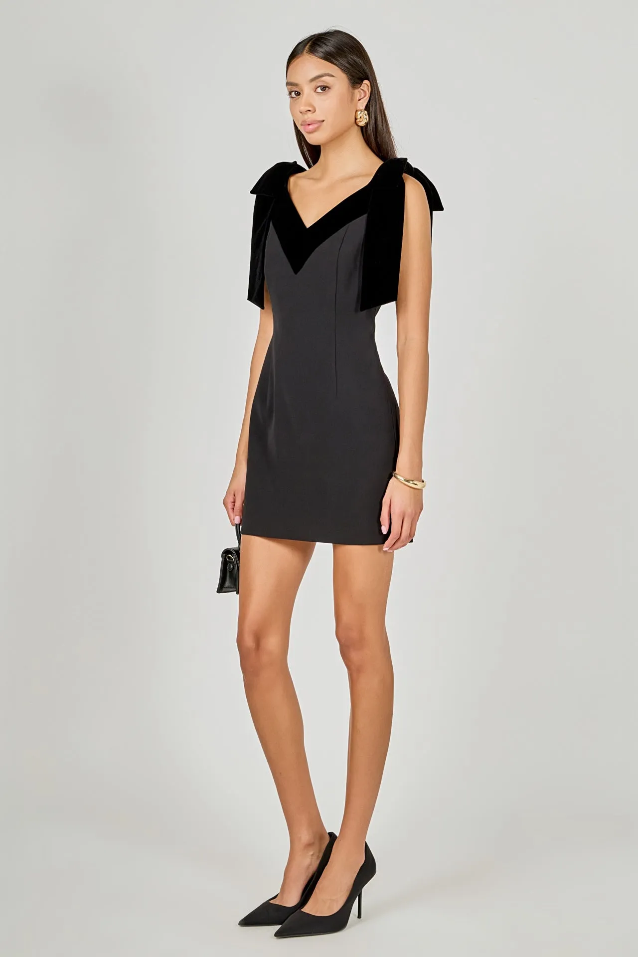Velvet Detail Mini Dress sold by Endless Rose product image thumbnail 3