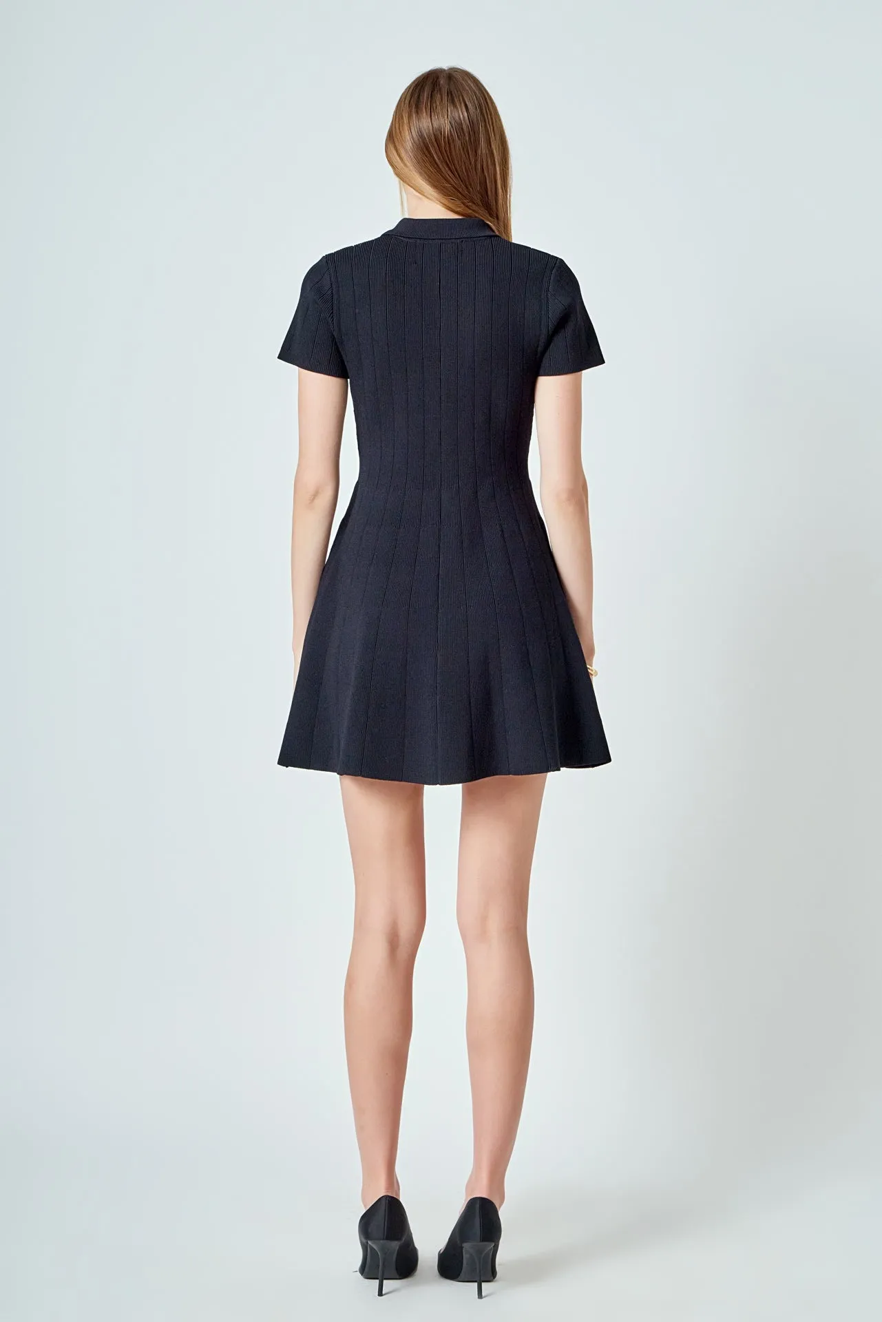 Jewel Buttoned Knit Mini Dress sold by Endless Rose product image thumbnail 4