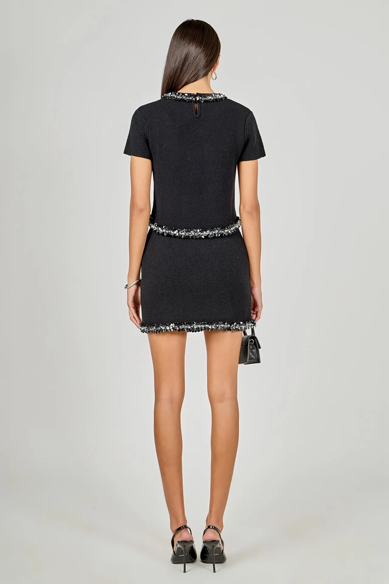 Jewel Trim Knit Short Sleeve Top sold by Endless Rose product image thumbnail 4