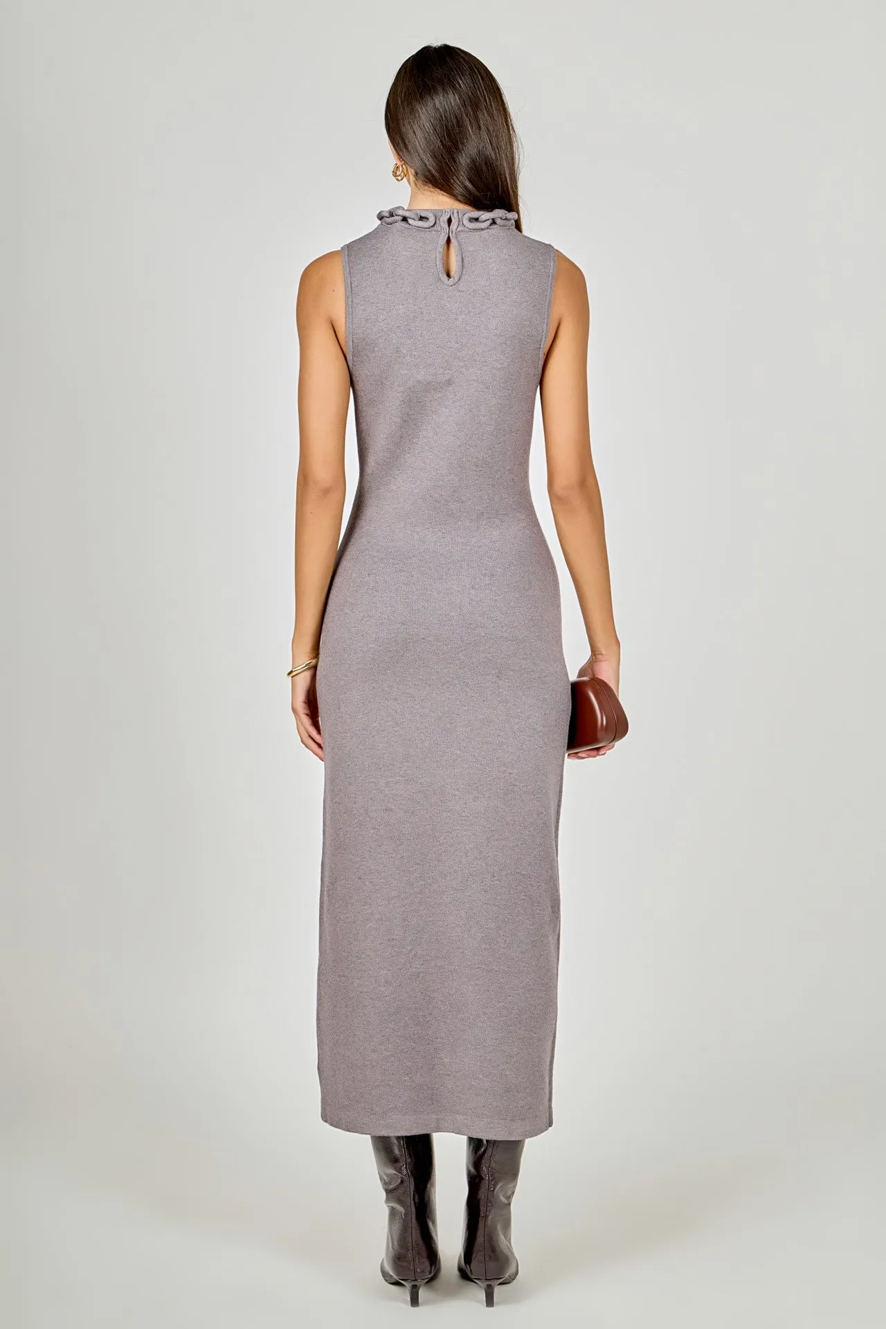 Gia Knitted Chain Detail Sleeveless Midi Dress sold by Endless Rose product image thumbnail 4
