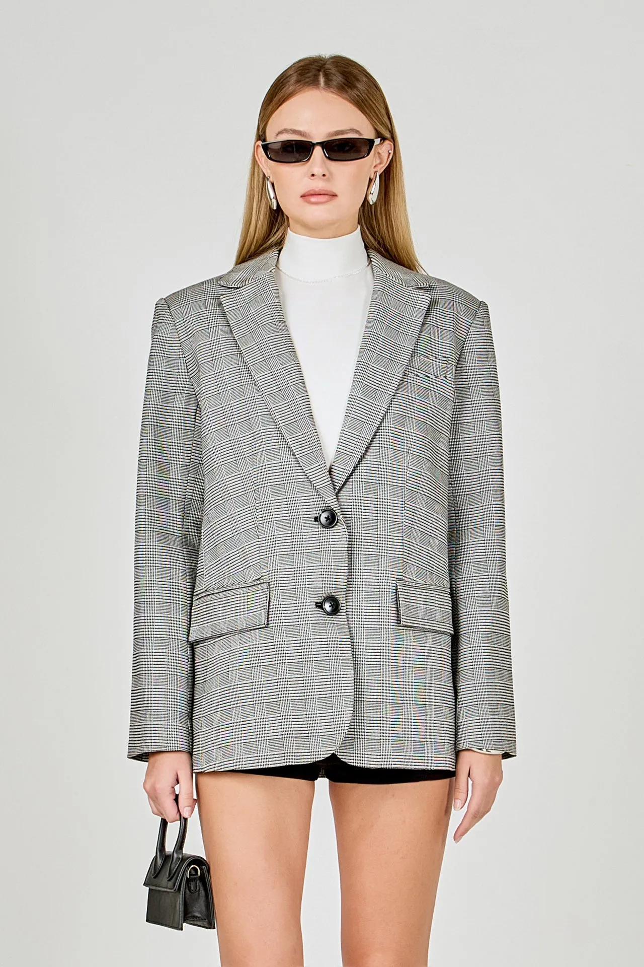 Oversized Plaid Bazer sold by Endless Rose product image thumbnail 5