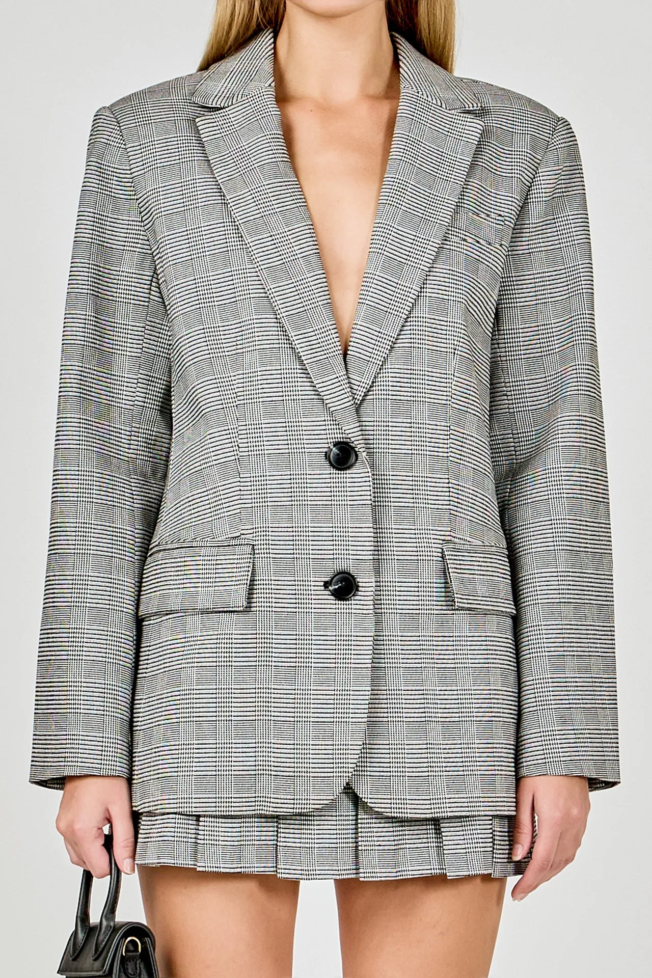 Oversized Plaid Bazer sold by Endless Rose product image thumbnail 2