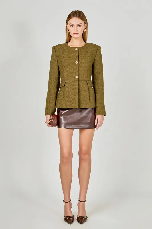 Round Neck Blazer sold by Endless Rose