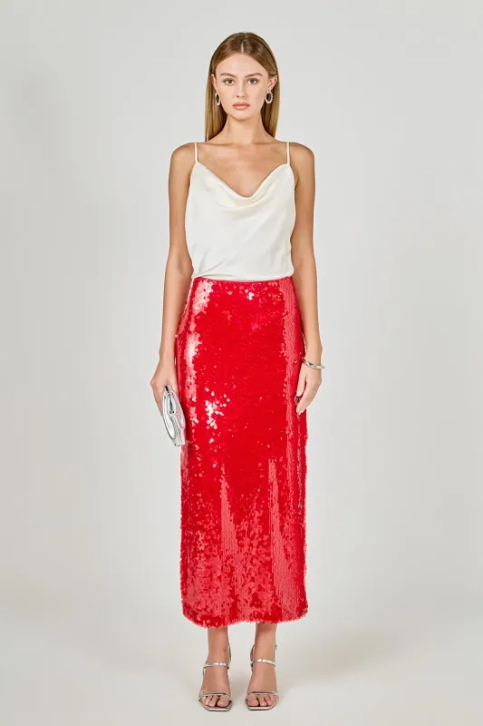 Sequins Midi Skirt sold by Endless Rose
