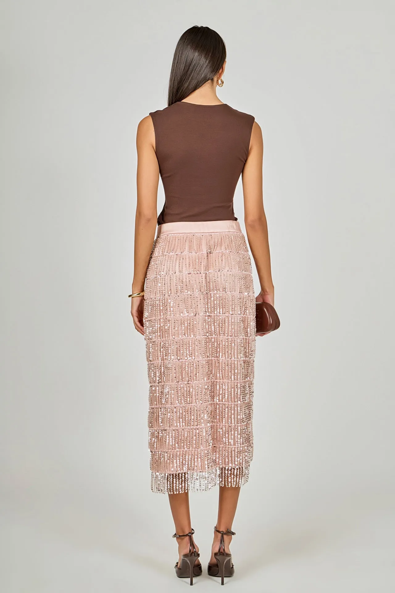 Sequins Tassel Midi Skirt sold by Endless Rose product image thumbnail 4