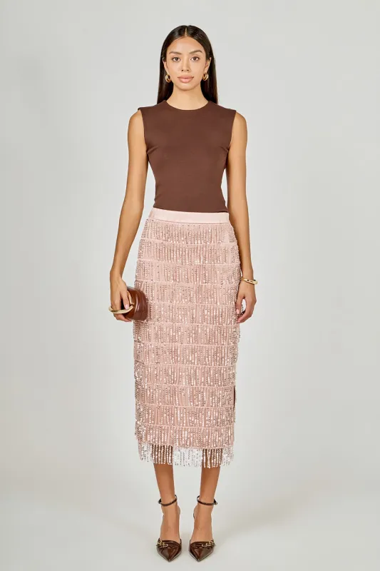 Sequins Tassel Midi Skirt sold by Endless Rose