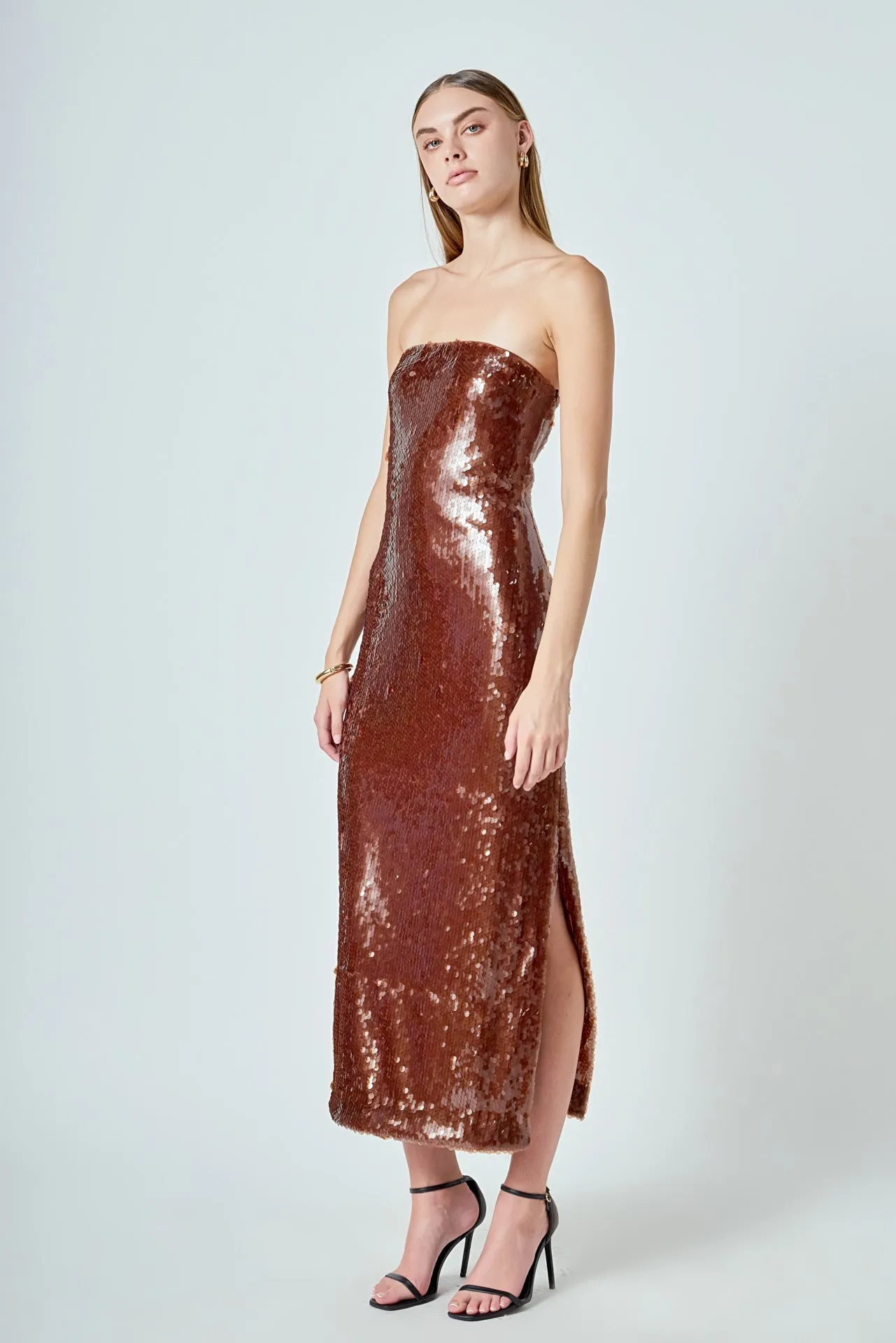 Strapless Sequin Midi Dress sold by Endless Rose product image thumbnail 3