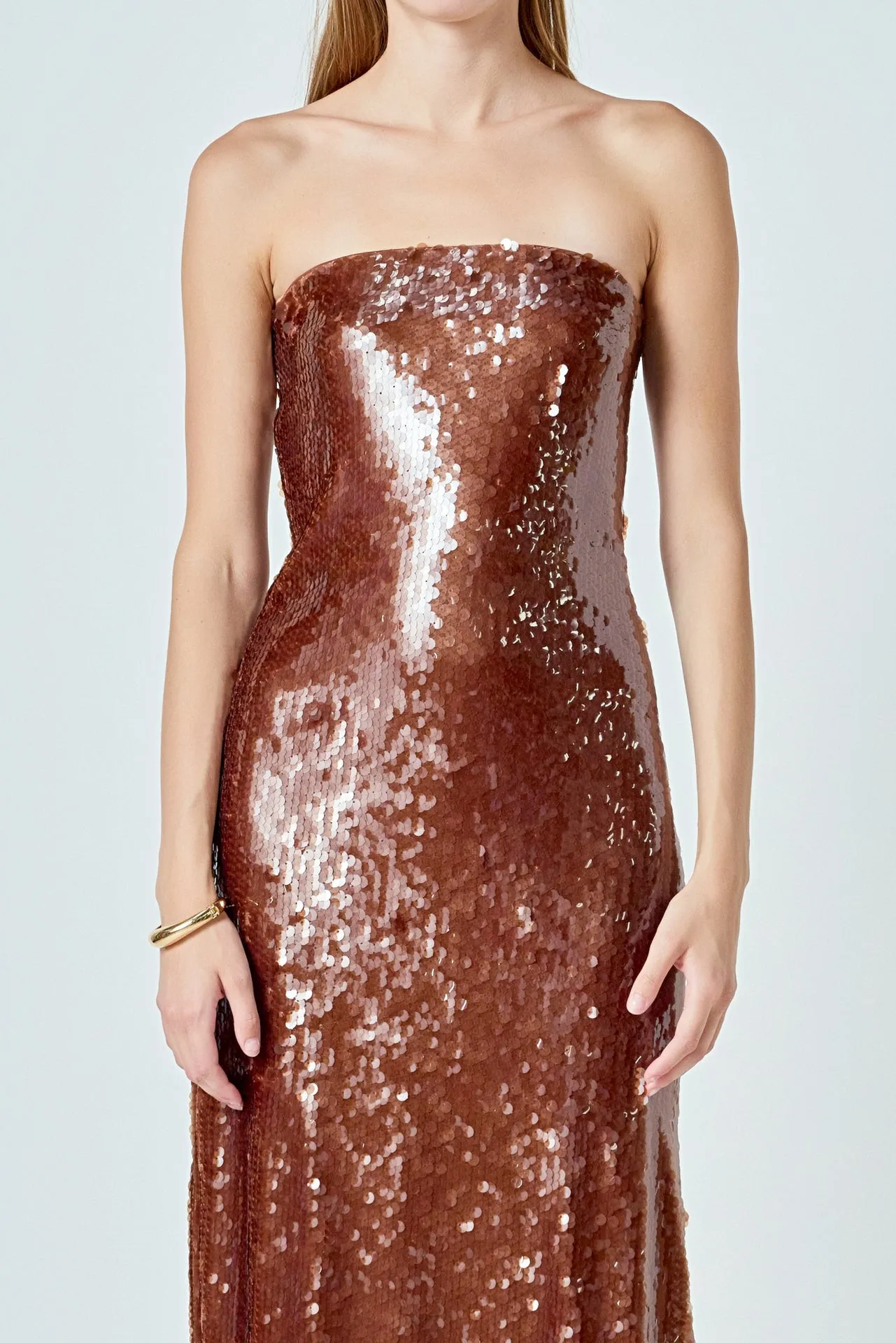 Strapless Sequin Midi Dress sold by Endless Rose product image thumbnail 2
